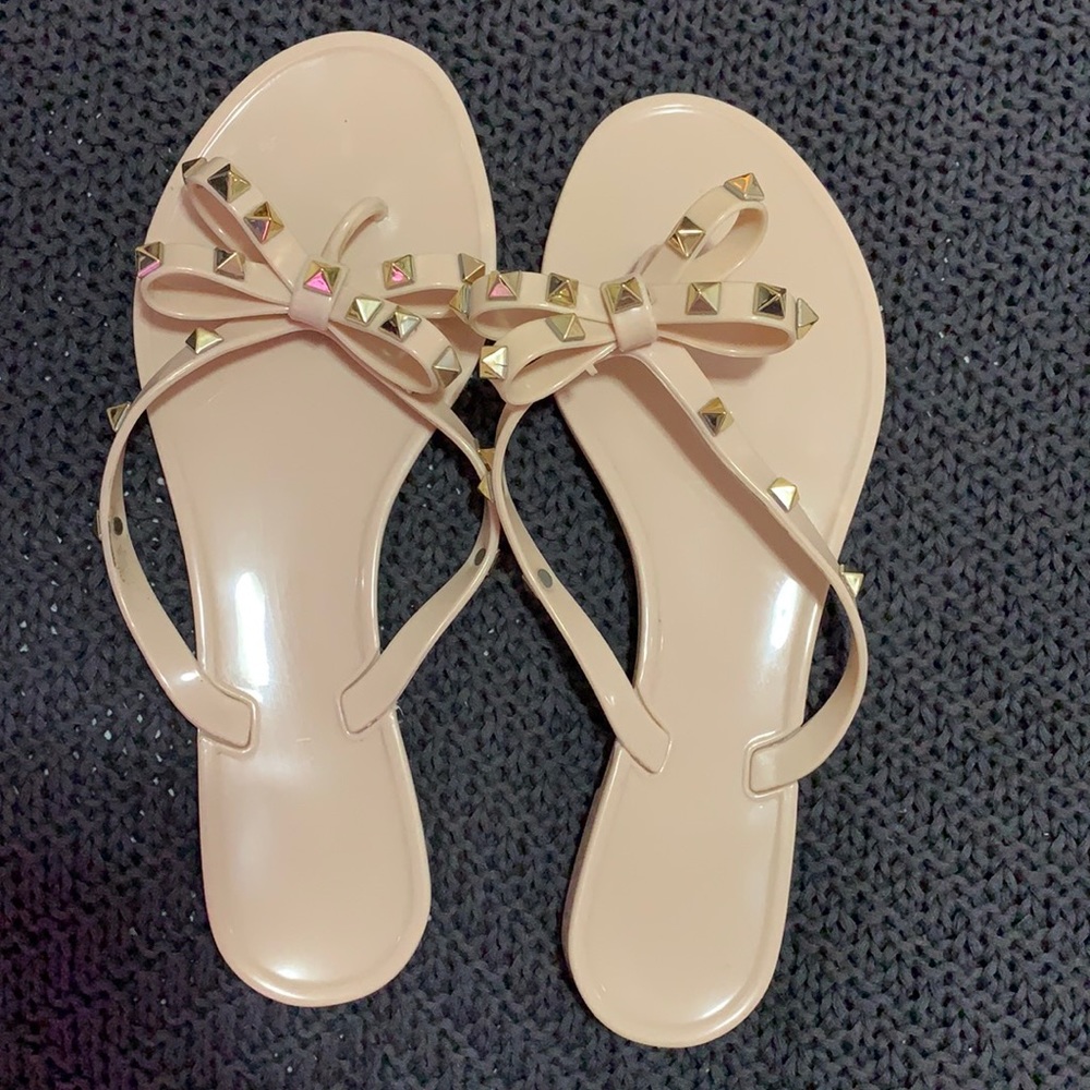 Nude Studded Sandals